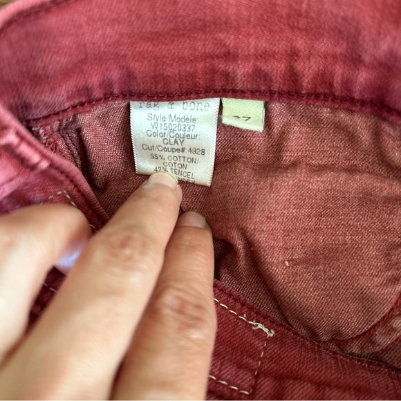 Rag and Bone | Washed Red Skinny Jeans - Picture 10 of 11